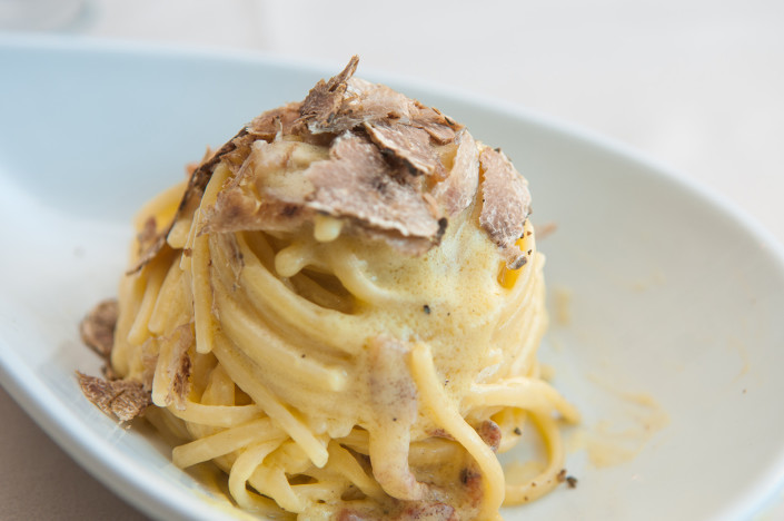 carbonara al tartufo l'oste e la civetta roma griglieria