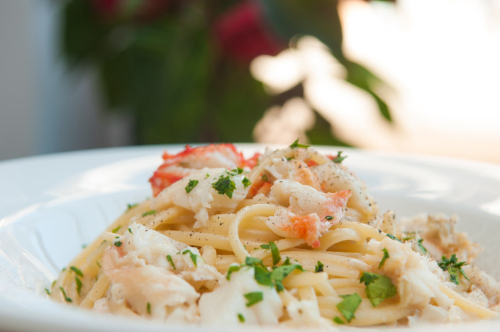 linguine crema granchio king crab roma griglieria