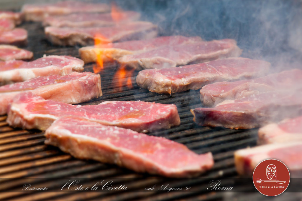 Carne alla griglia ristorante l'oste e la civetta roma eur