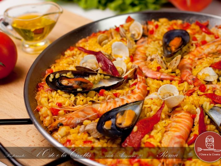 Paella Ristorante l'oste e la civetta Roma