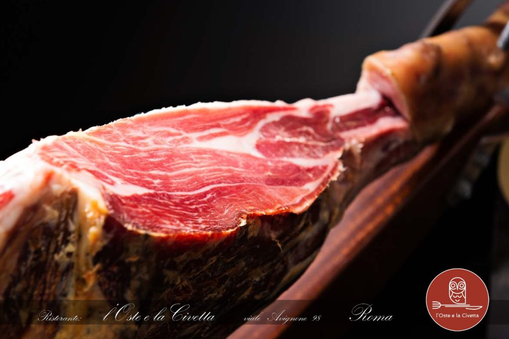 Prosciutto Pata Negra Roma Ristorante l'oste e la civetta